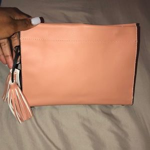 Fringe leather clutch